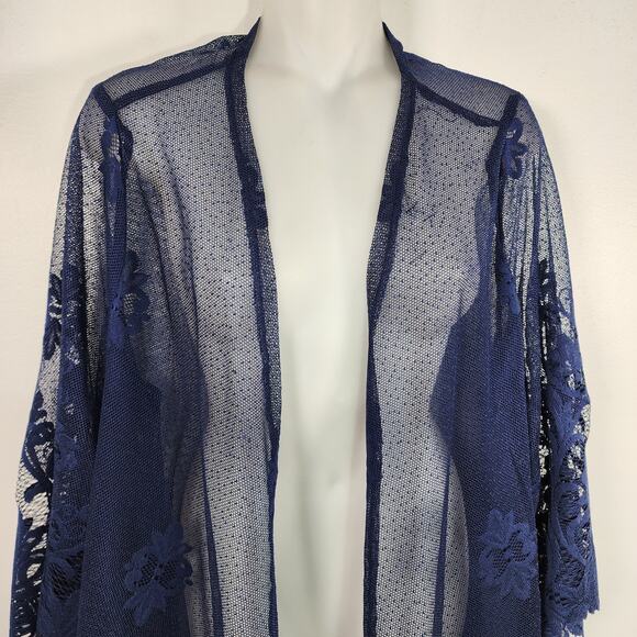Maurices Womens Lace Kimono Blouse Dainty Boho Bell Sleeve XXL Romantic Hippie - Picture 3 of 12